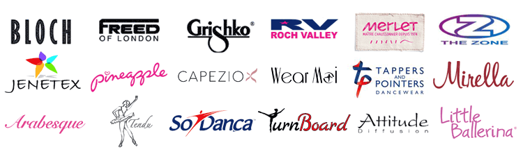 Dancers Boutique stocks a large range of products from the best known brands in the dance world, including Bloch, Freed of London, Grishko, Roch Valley, Merlet, The Zone Leotards, Jenetex, Pineapple, Capezio, Wearmoi, Tappers and Pointers, Mirella, Arabesque, Tendu, SoDanca, Turnboard, Attitude Diffusion and Little Ballerina.