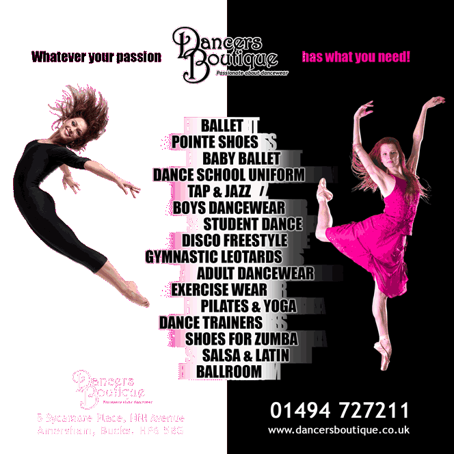 Ballet, Pointe Shoes, Baby Ballet, Dance School Uniform, Tap and Jazz, Boys Dancewear, Student Dance, Disco Freestyle, Gymnastic Leotards, Adult Dancewear, Exercise Wear, Pilates and Yoga, Dance Trainers, Shoes for Zumba, Salsa and Latin, Ballroom.