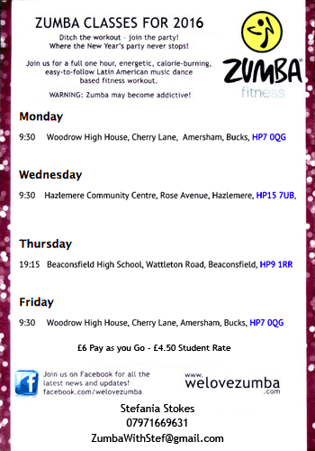 For zumba classes click on the image.