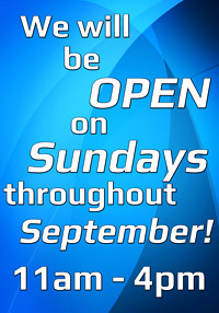 Sunday opening dance shop. Dancers Boutique will be open  on Sundays throughout September.