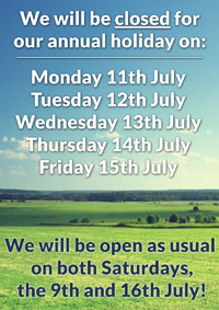 Dancers Boutique will be closing for a few days for a quick summer break. We will be open on all the Saturdays in July, only closing Monday 11th July to Friday 15th July next week.