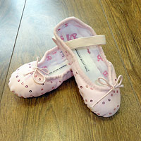 sparkly ballet shoes, glitter shoes, baby bridesmaid shoes.