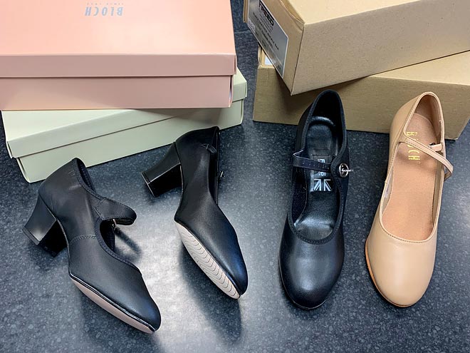 Dance character shoes in black or tan for sale in the UK - shop local.